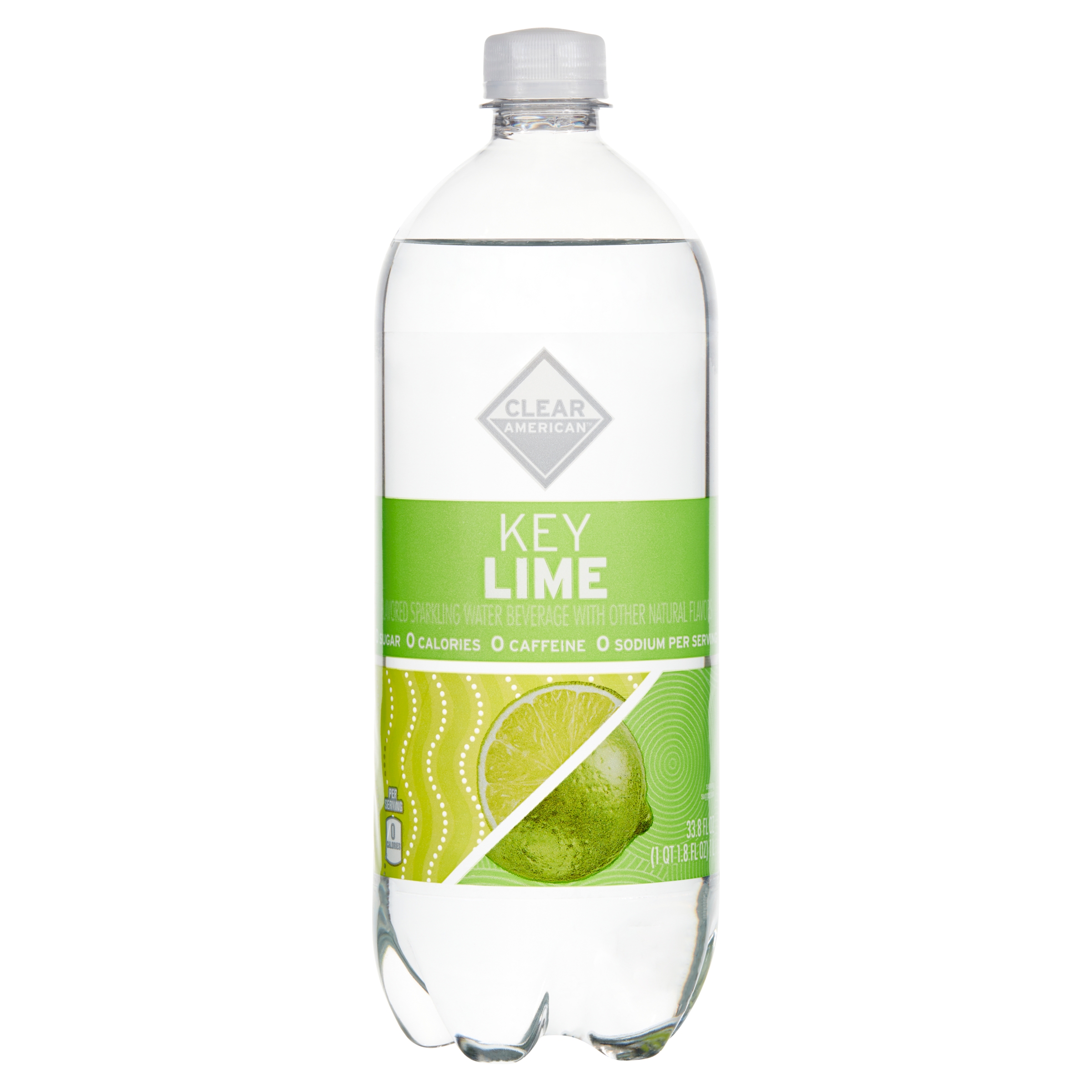Clear American Sparkling Water, Key Lime 33.8 fl oz