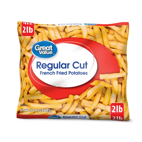 Great Value Regular Cut French Fried Potatoes, 32 oz Bag (Frozen)