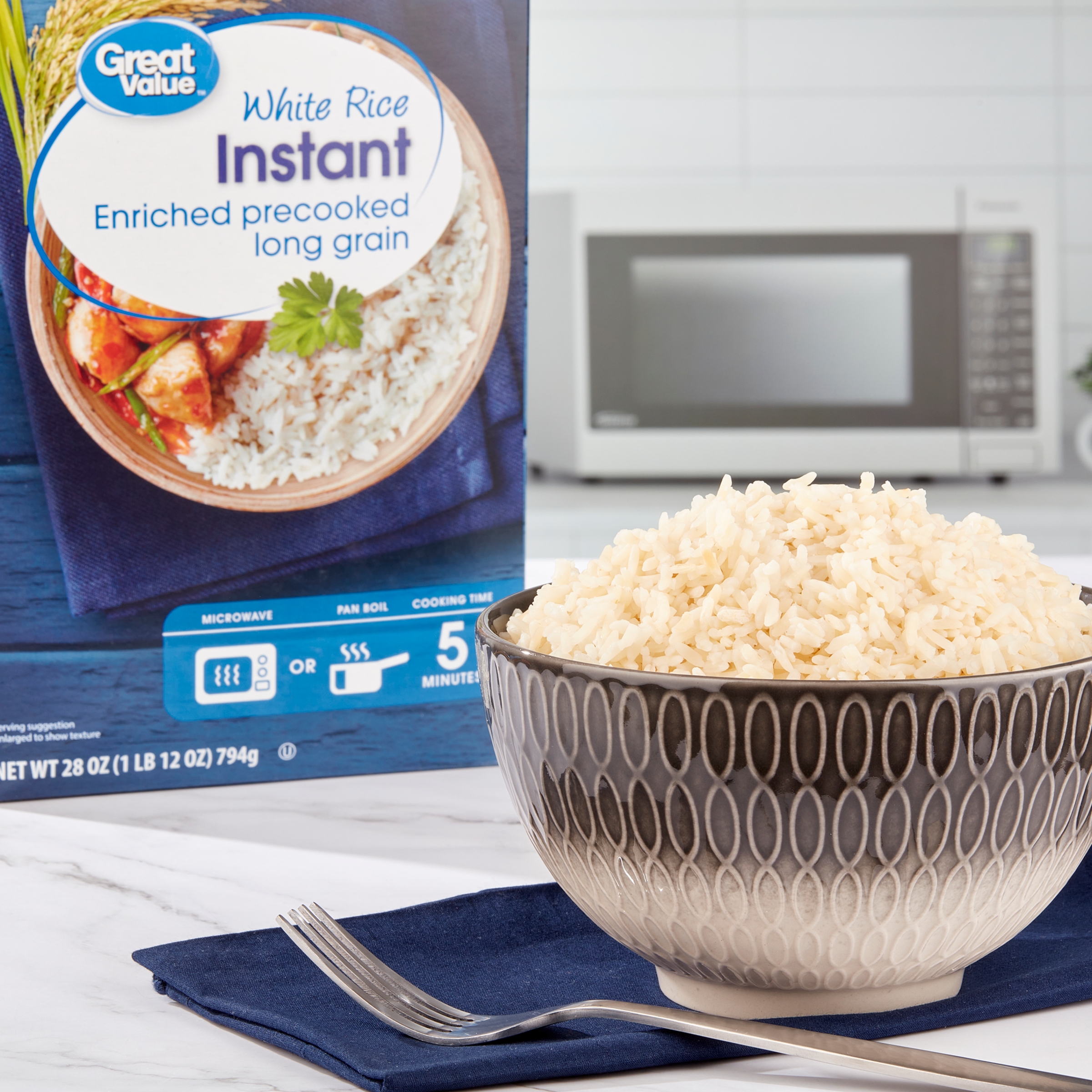 Great Value Instant White Rice, 28 oz thumbnail 2