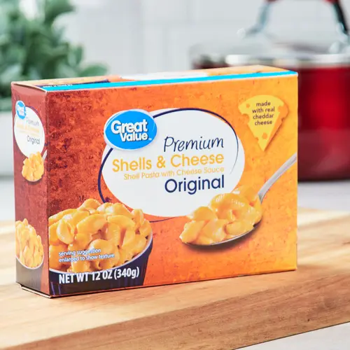 Great Value Premium Original Shells & Cheese, 12 oz Box (Shelf Stable Packaged Meals) thumbnail 4