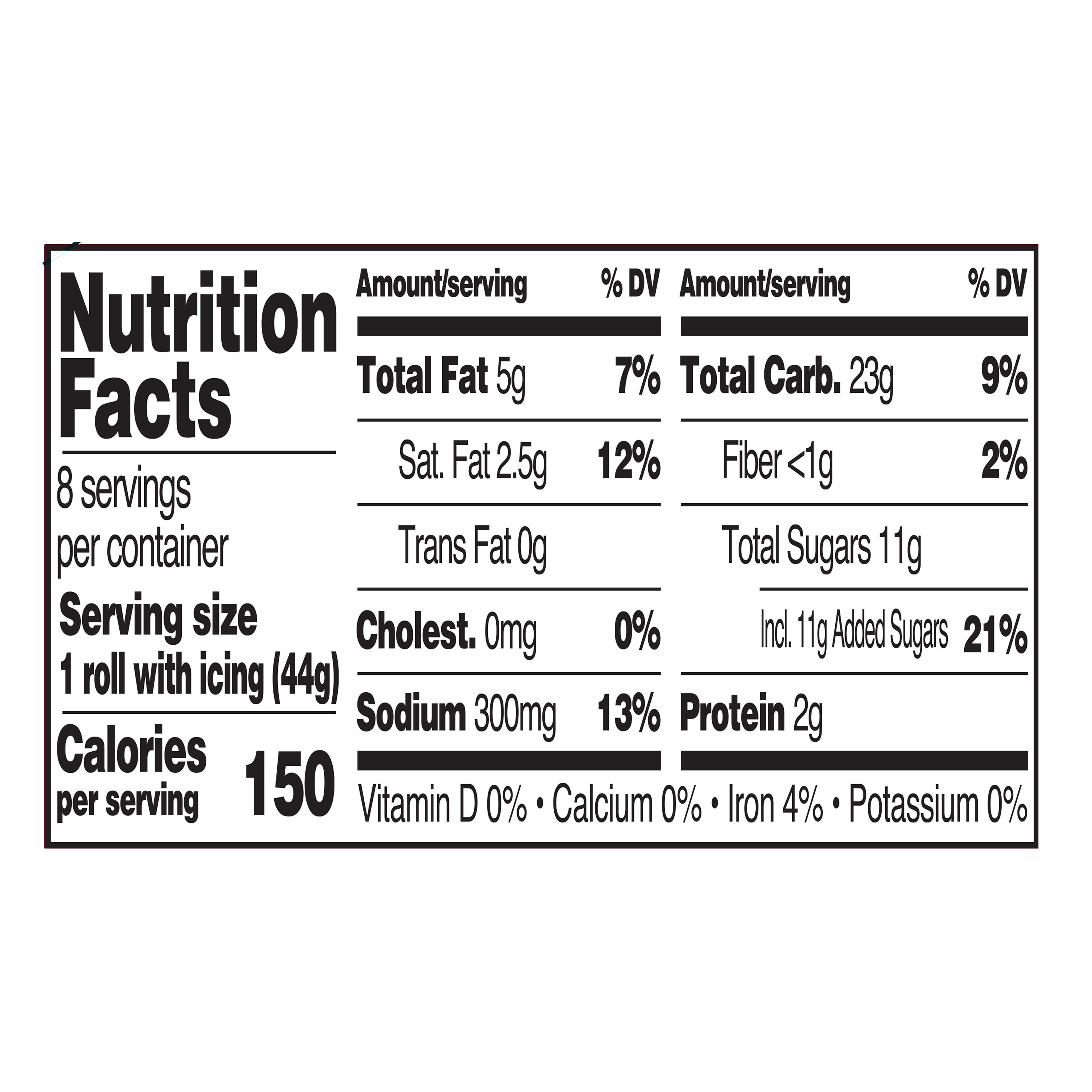 Great Value Original Regular Cinnamon Roll Dough with Icing, 8 Count, Doughs, Allergens Contained: Wheat, Allergens Not Containe thumbnail 3