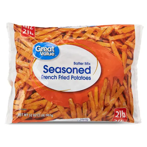 Great Value Seasoned French Fried Potatoes, 32 oz Bag (Frozen)