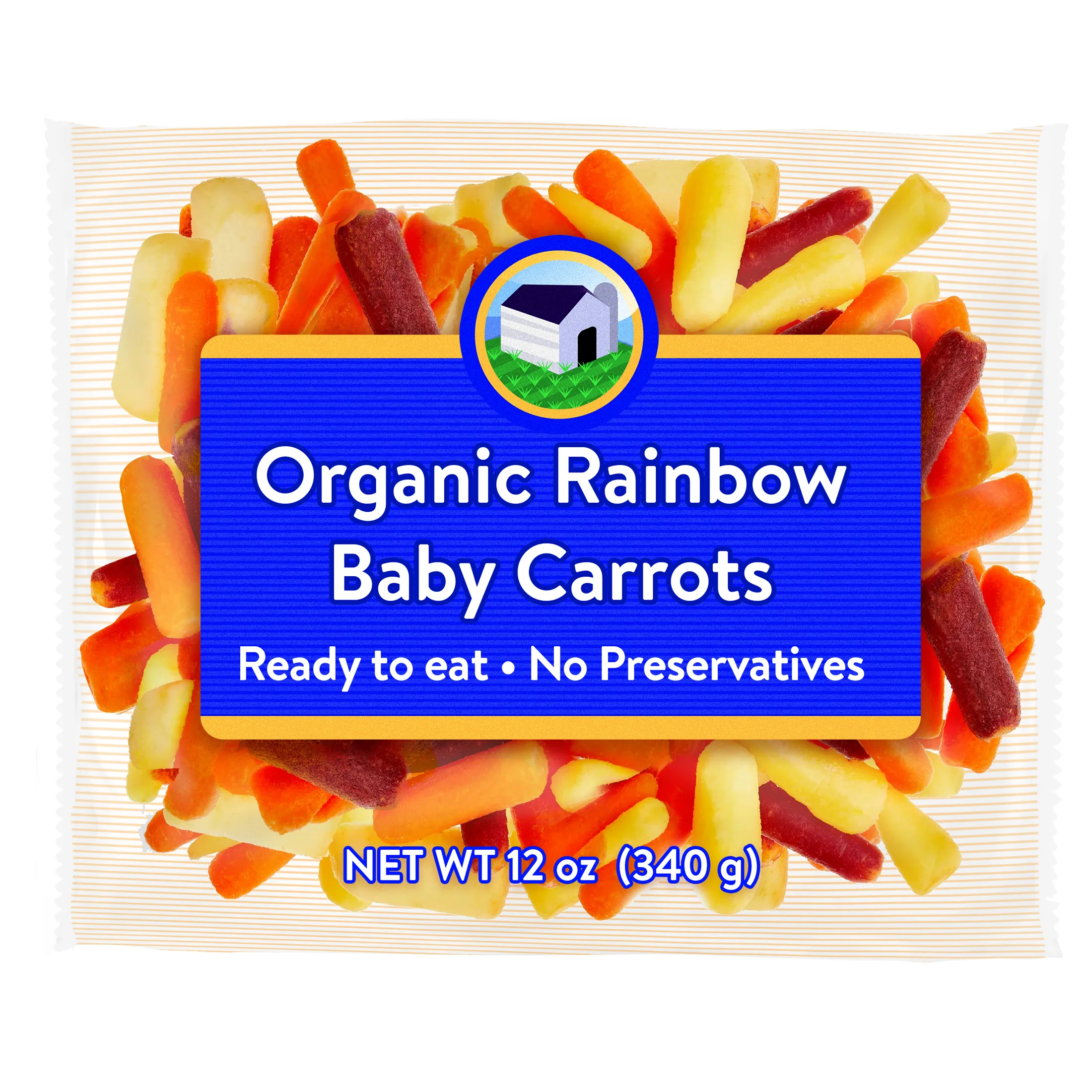 Organic Fresh Rainbow Baby Carrots, 12 oz Bag