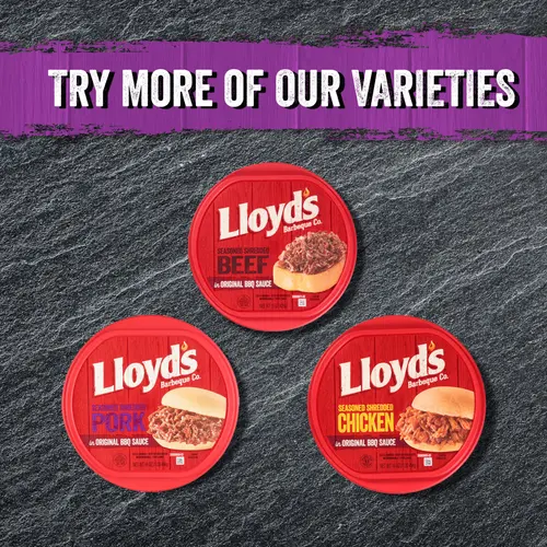 LLOYD'S Seasoned Shredded Pork, Regular, Refrigerated, 16 oz Plastic Tub thumbnail 3