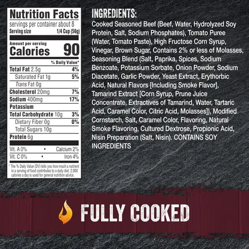 LLOYD'S Seasoned and Shredded Beef in Original BBQ Sauce, 15 grams Protein Per Serving, Refrigerated, 15 oz Plastic Tub thumbnail 4