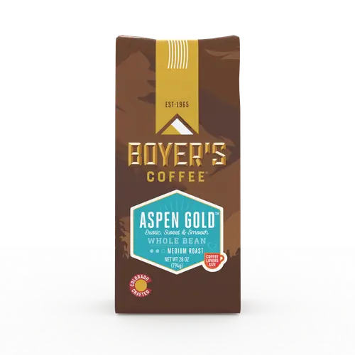 Boyer's Coffee Aspen Gold Coffee, Whole Bean Coffee, Medium Roast, 28 oz, Caffeinated