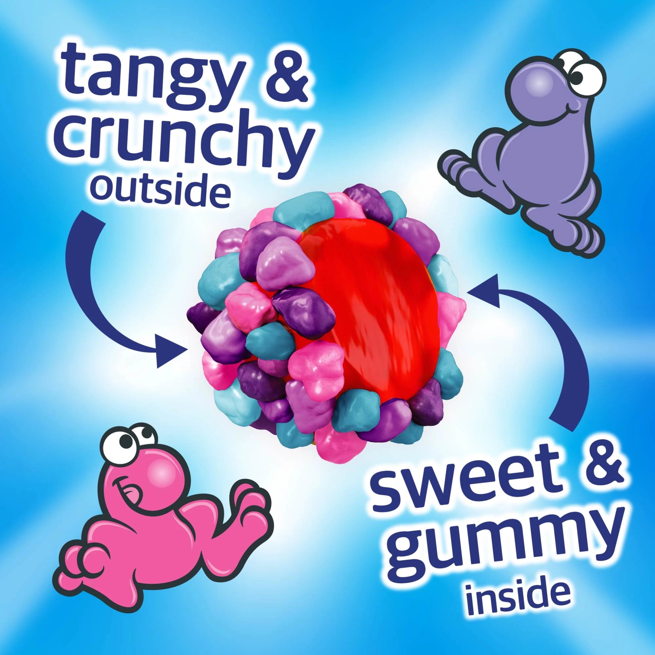 NERDS Gummy Clusters, Candy, Very Berry, Crunchy and Gummy, 3 oz thumbnail 3