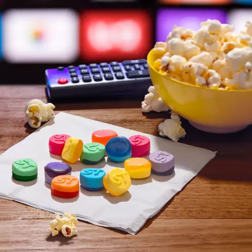 SweeTARTS Gummies Fruity Splitz, Candy, Sweet and Tart, Resealable Bag, 9 oz thumbnail 4