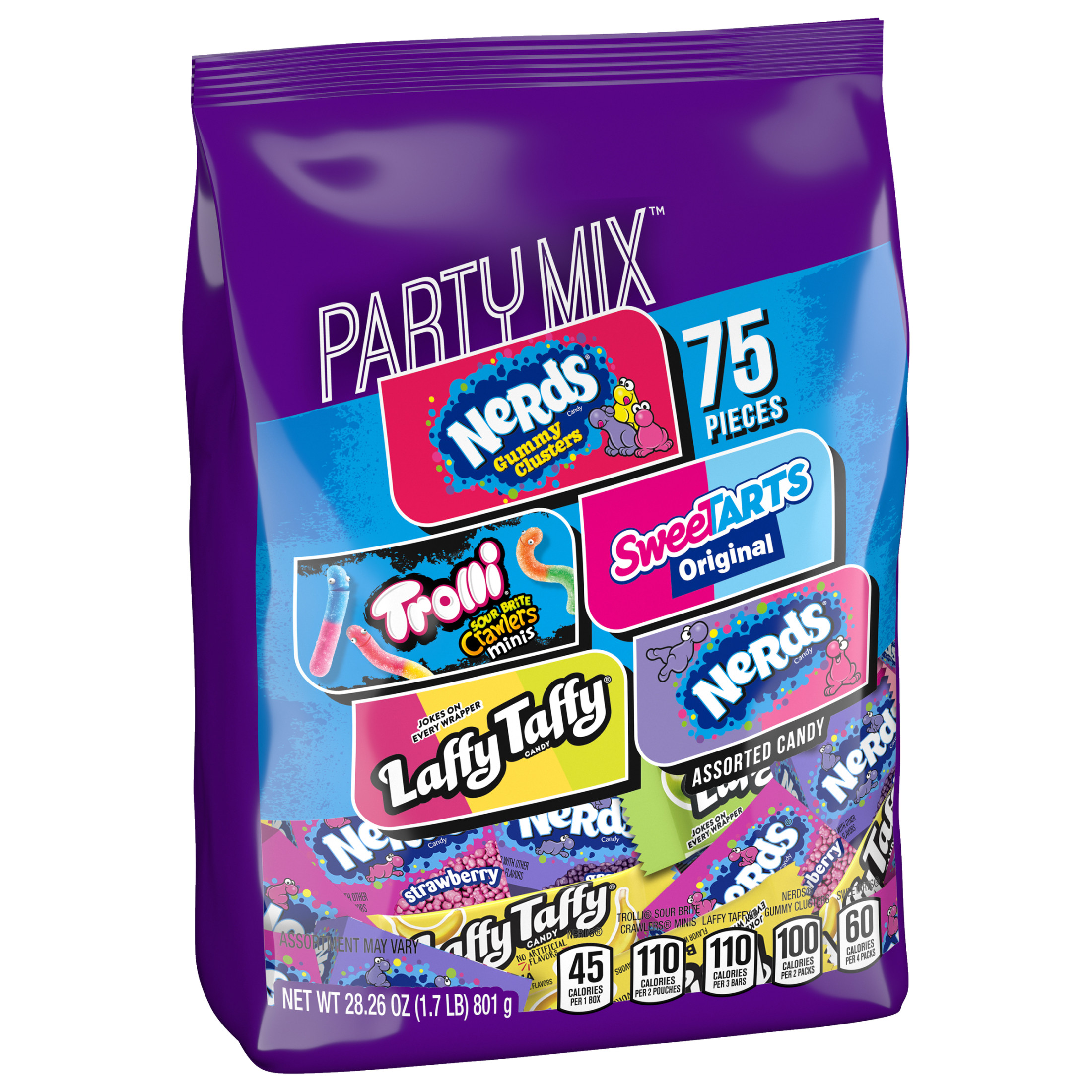 SweeTARTS Variety Party Mix, Individually Wrapped Assorted Candy, 28.6 Ounce (75 Count) thumbnail 2