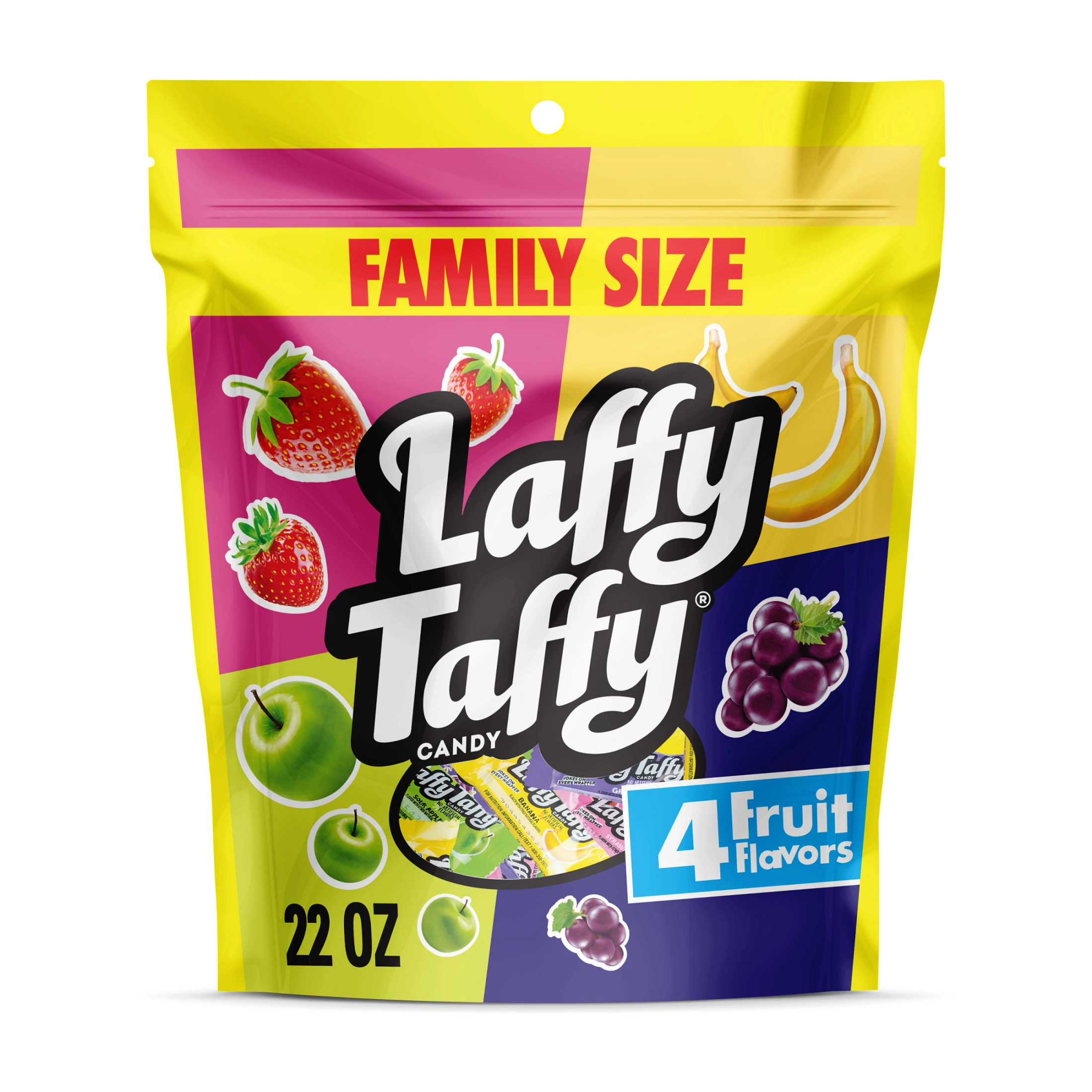 Laffy Taffy Assorted, Mini Bars, Chewy Candy in a Variety of Fruity Flavors, 22 oz