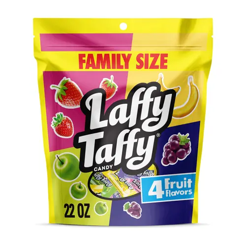 Laffy Taffy Assorted, Mini Bars, Chewy Candy in a Variety of Fruity Flavors, 22 oz