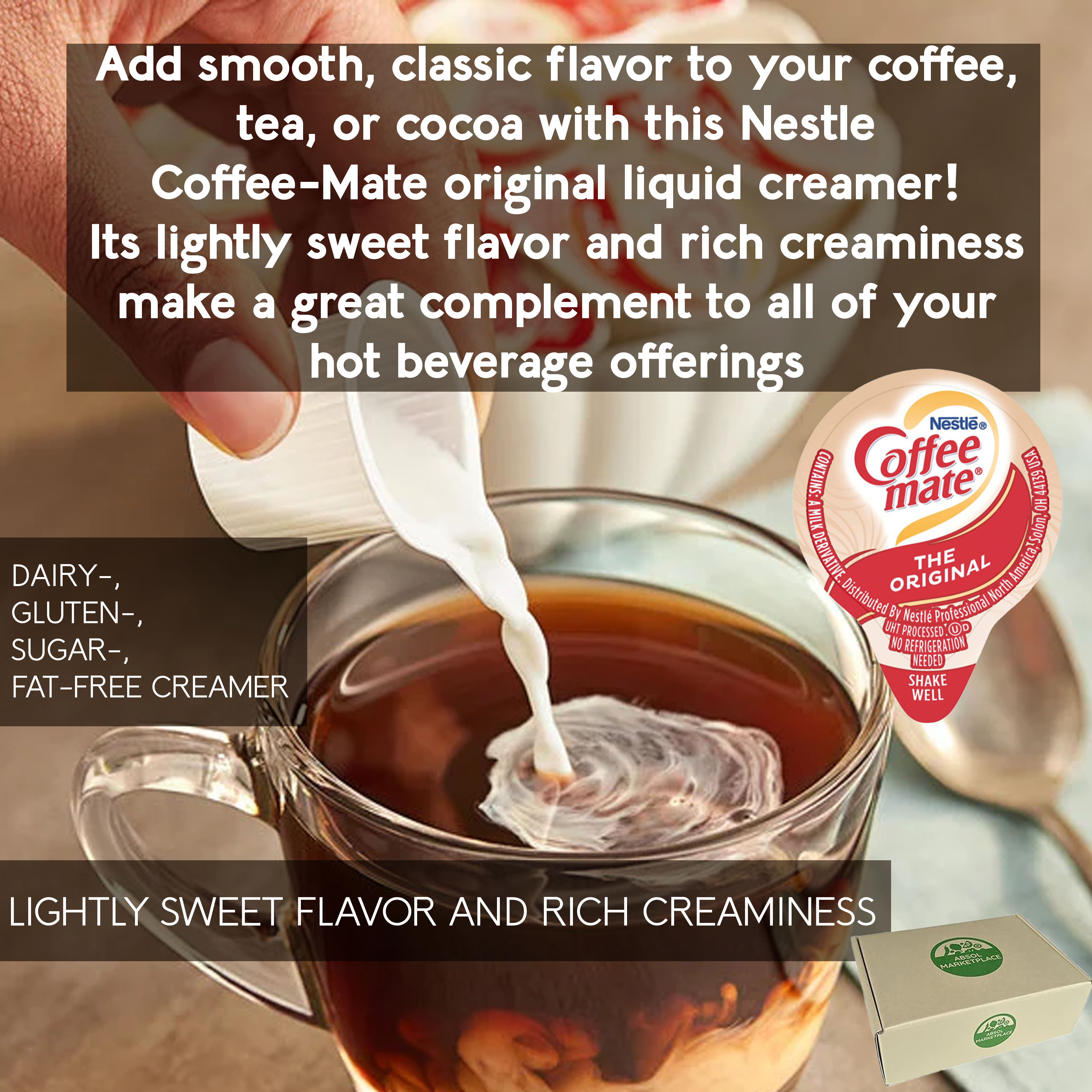 International Delight Hazelnut, French Vanilla + Coffee Mate Original + Land O Lakes Mini Moo's Half and Half Coffee Creamers l  thumbnail 4