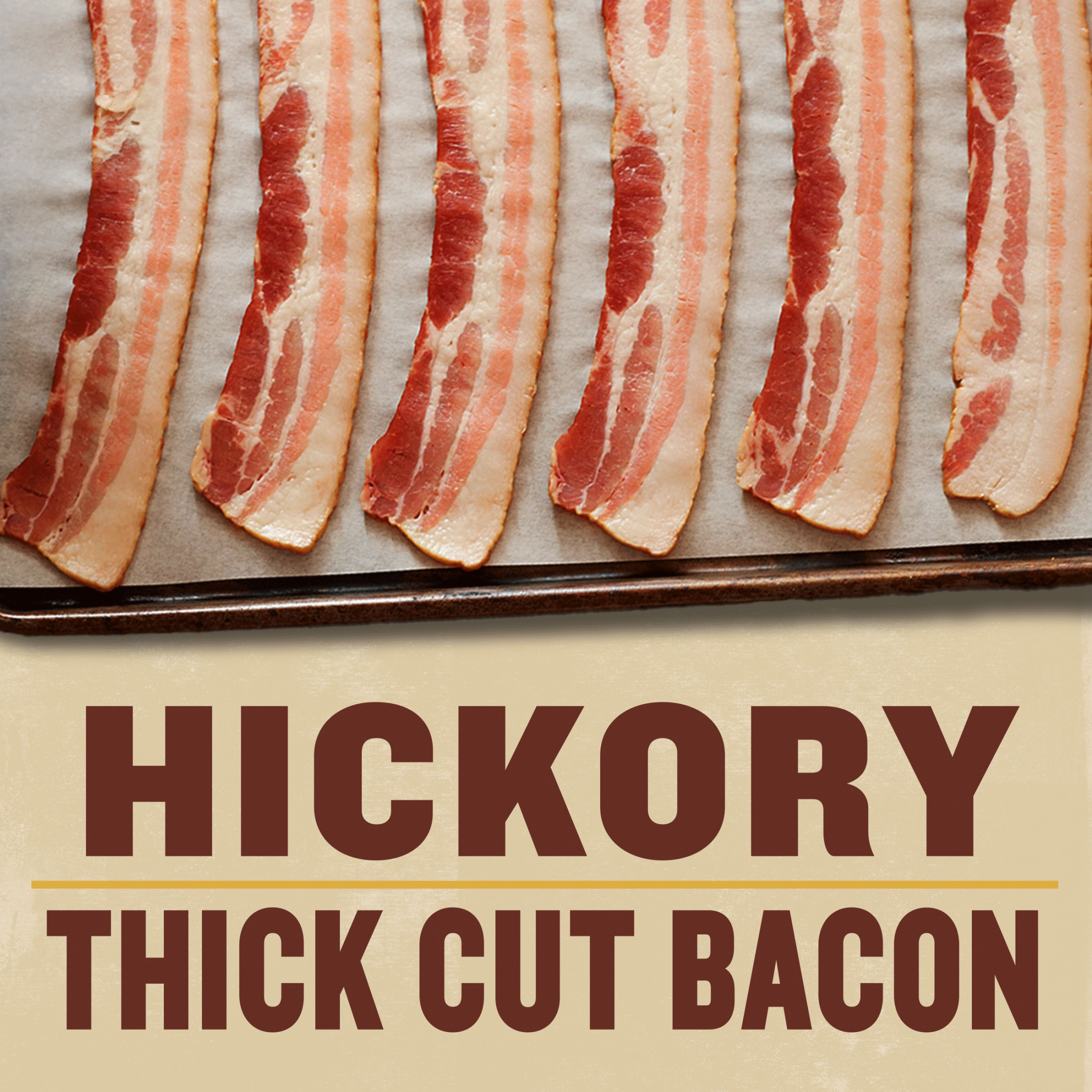 Wright Brand Hickory Real Wood Smoked Thick Cut Sliced Bacon, 48 oz thumbnail 3