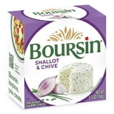 Boursin Shallot & Chive Spreadable Gourmet Cheese, 5.3 oz, Box, Puck, Refrigerated