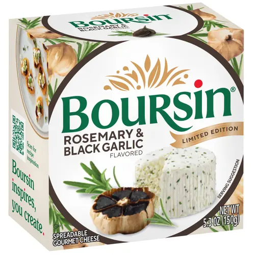 Boursin Rosemary Black Garlic Cheese Spread, 5.3oz, Box, Puck, Refrigerated thumbnail 2