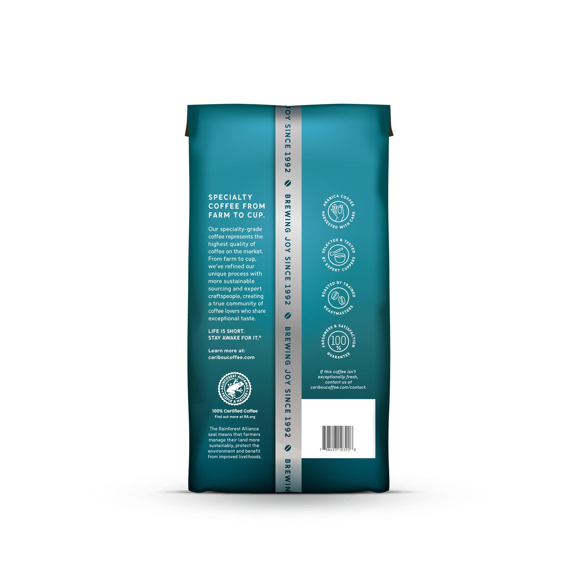 Caribou Coffee Caribou Blend Premium Medium Roast Whole Bean Coffee, Arabica, 12 oz thumbnail 3