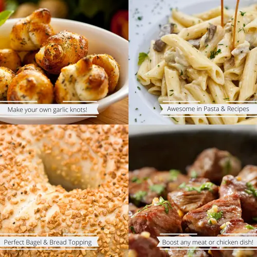 Toasted Minced Garlic by Its Delish, 10 LBS Bulk  Premium Fresh Dry Roasted Chopped Garlic for Cooking, Baking, Topping  No Pres thumbnail 2