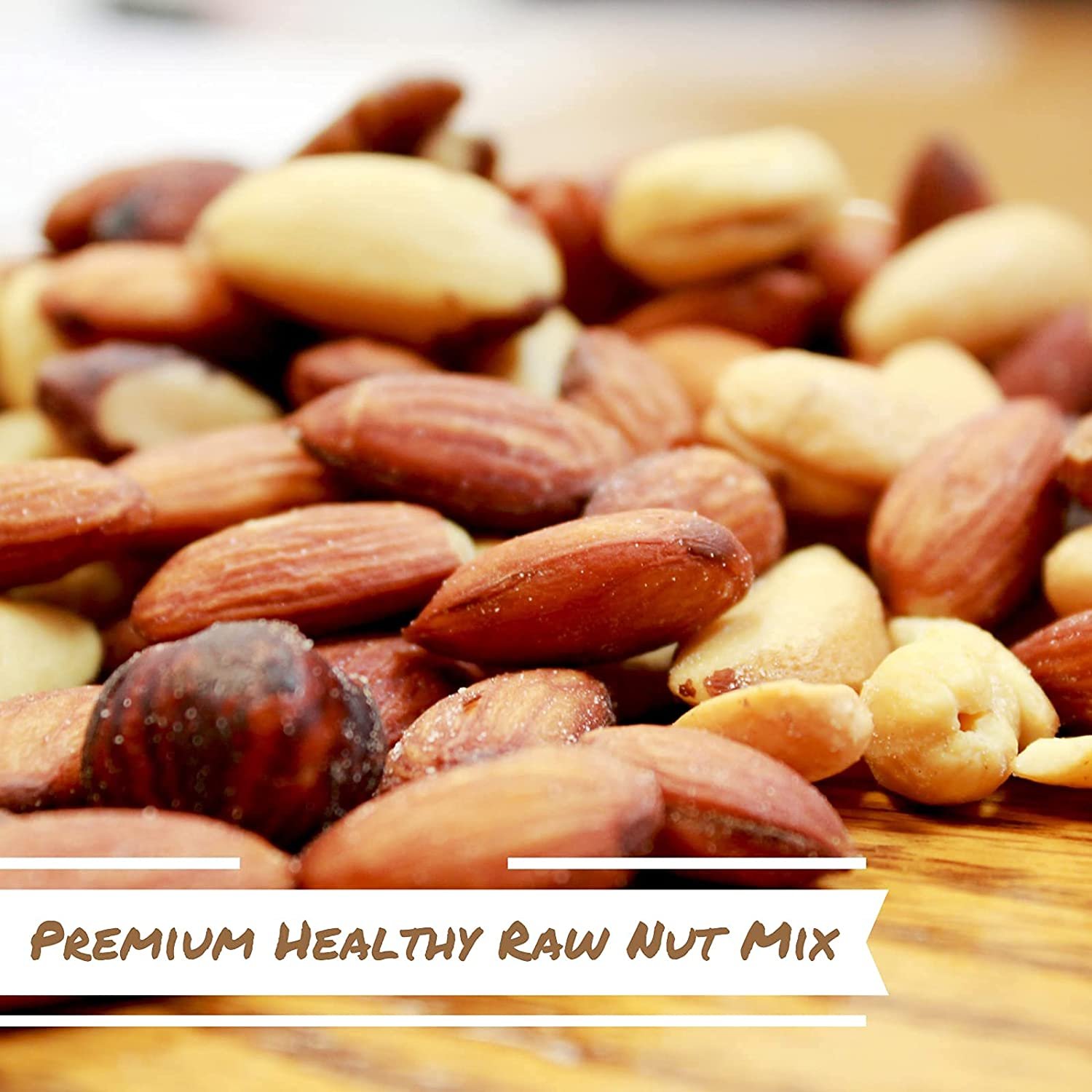 Deluxe Raw Mixed Nuts with No Peanuts by Its Delish, Bulk 2 lbs Jumbo Reusable Container  Premium Raw Unsalted Nut Mix Without P thumbnail 2