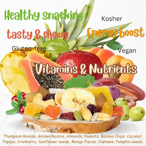 Tropical Mix Trail mix by Its Delish, 1 Lb 16 Oz Bag  High Energy Boost Fruit and Nut Healthy Snack Medley with Protein & Vi thumbnail 3