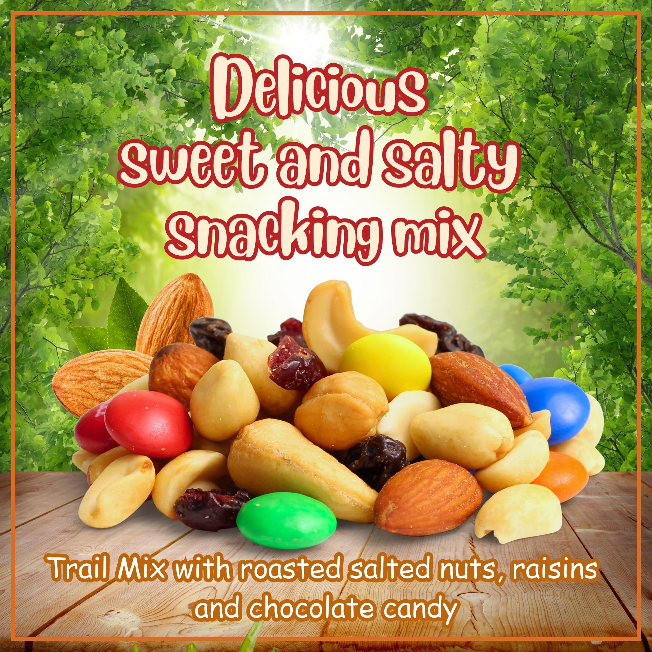 M&M's Classic Trail Mix by It's Delish, 3 lb Reusable Container  Gourmet Chocolate M and M Trail Mix with Dried Fruit and Nu thumbnail 2