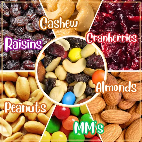 M&M's Classic Trail Mix by It's Delish, 3 lb Reusable Container  Gourmet Chocolate M and M Trail Mix with Dried Fruit and Nu thumbnail 3
