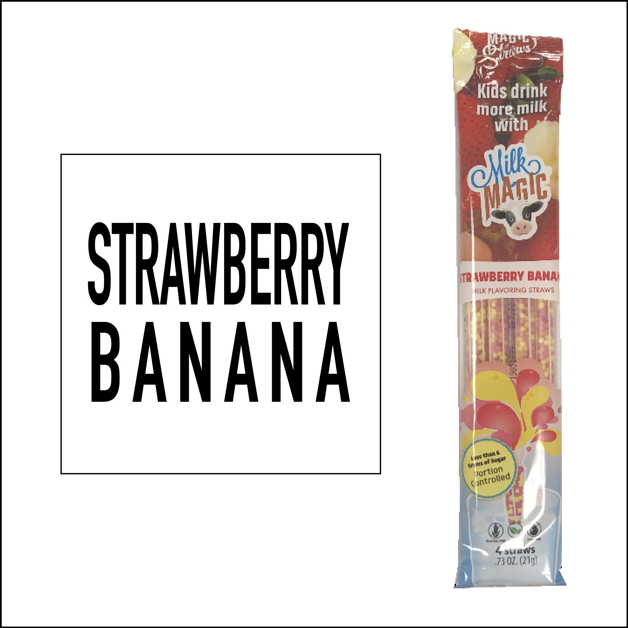 Strawberry Banana Milk Magic Straw