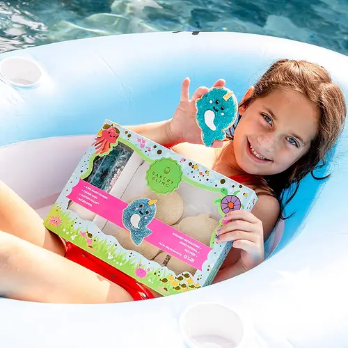 Bakery Bling Narwhal Designer Cookie Kit, 8 Cookies, Icing, Glittery Sugar, Candy Accessories, Nut Free thumbnail 3