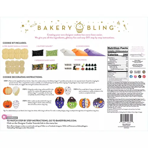 Bakery Bling Halloween Cookie Decorating Kit, 38.2 Ounce (16 Count) thumbnail 2