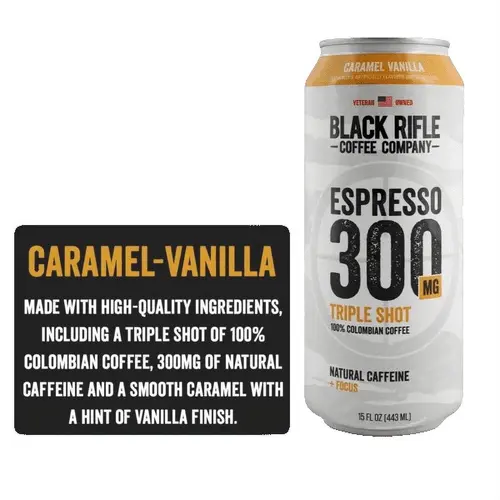 Black Rifle Coffee Espresso Triple Shot Caramel Vanilla 15oz thumbnail 4