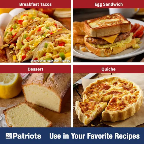 4Patriots Scrambled Eggs, Freeze-Dried Powdered Eggs, For Survival, Emergency Preparedness, Camping And Backpacking, Dehydrated, thumbnail 3