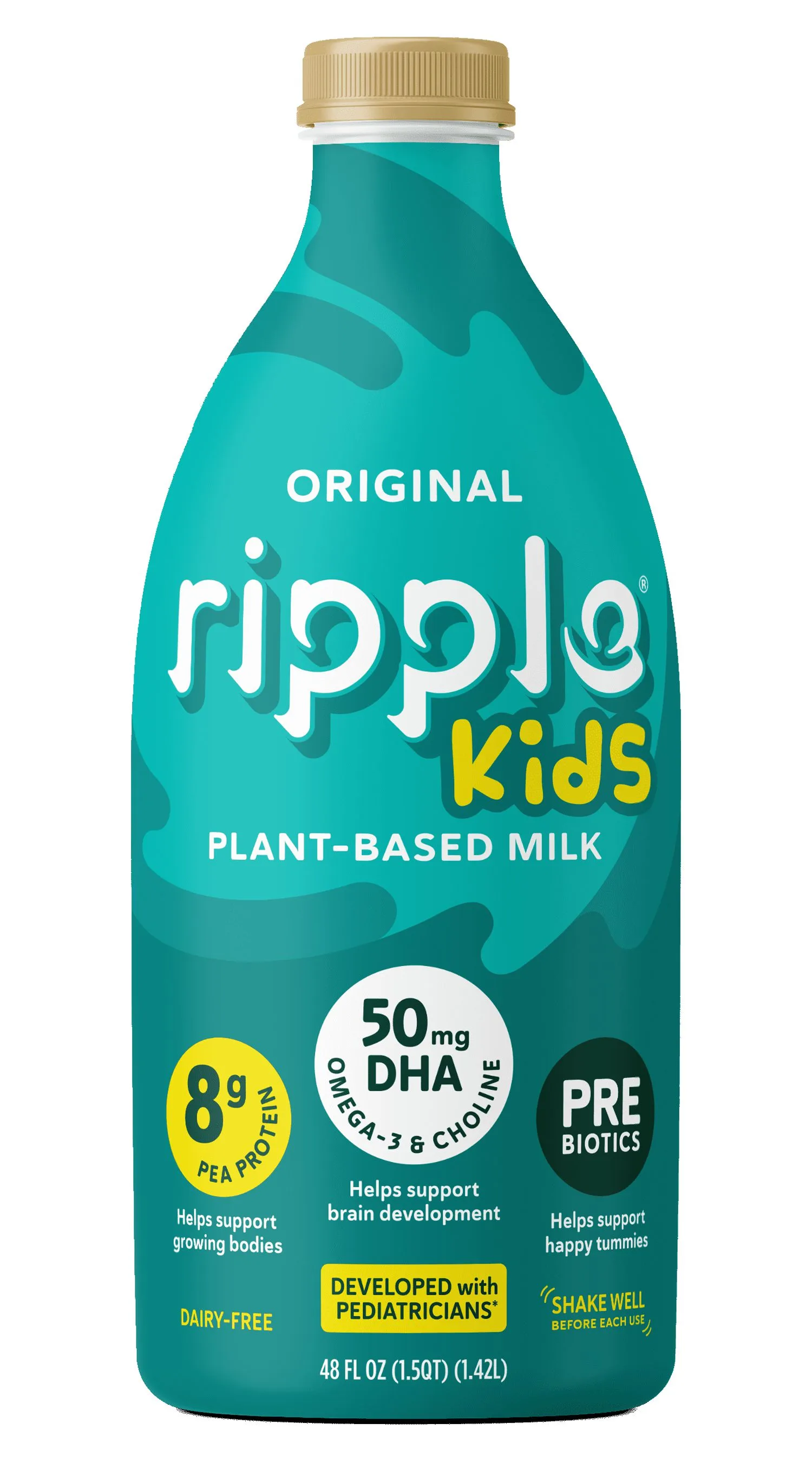 Ripple Kids Original Dairy Free Milk Refrigerated - 48 fl oz Bottle