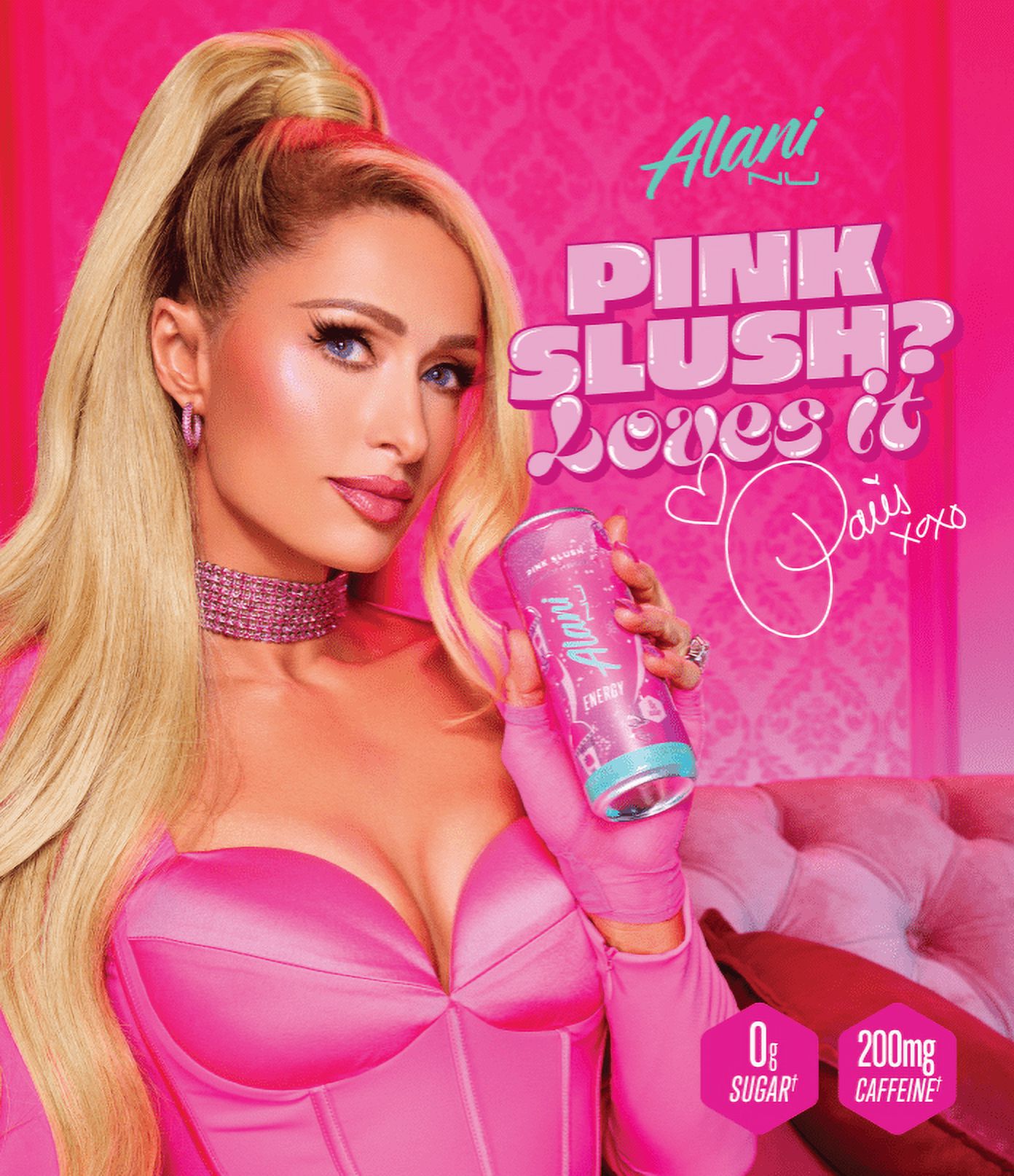 Alani Nu Sugar Free Energy Drink, Pink Slush, 12 fl oz, Can, 200mg Caffeine thumbnail 2