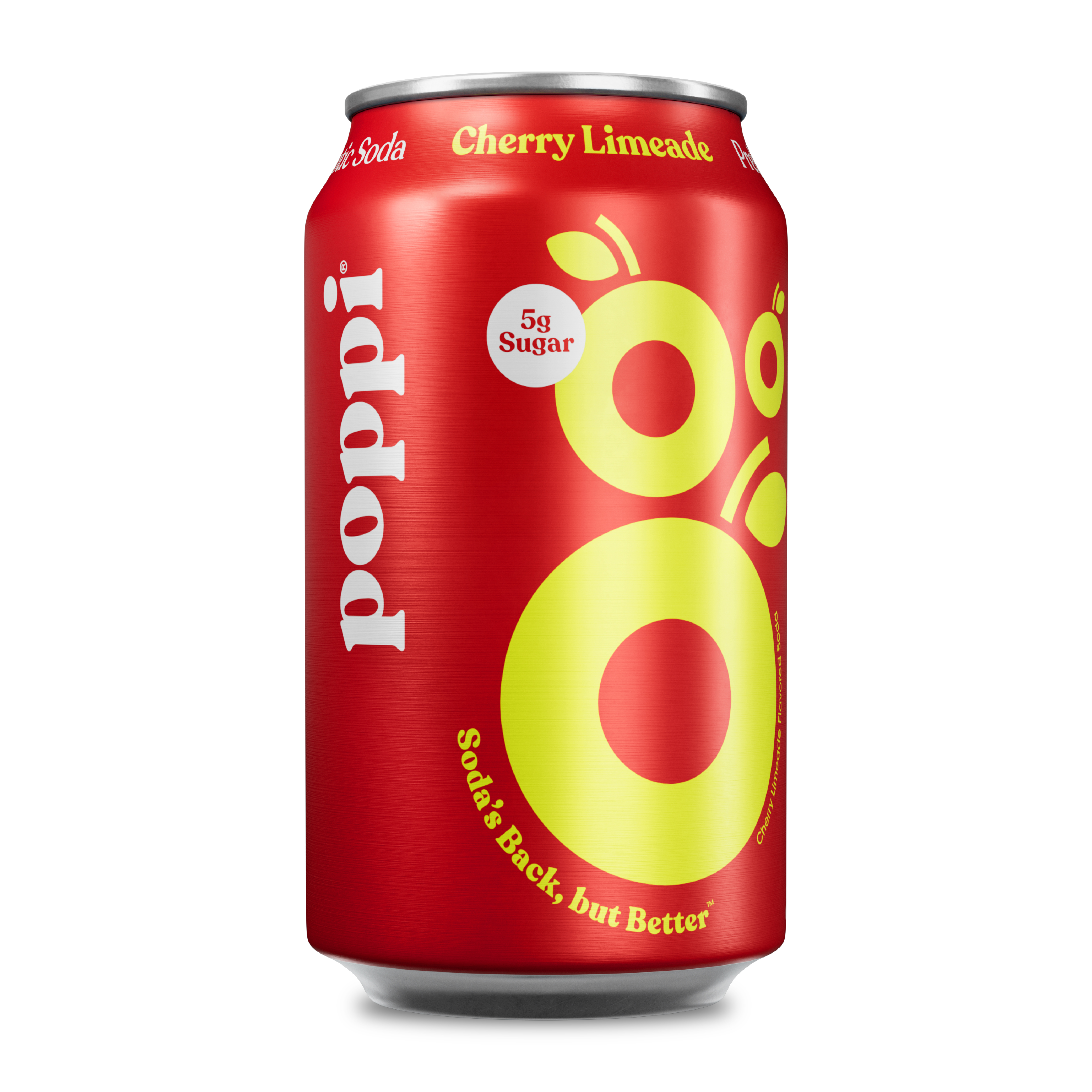 Poppi Cherry Limeade Prebiotic Soda, 12 oz, 1 Pack Can