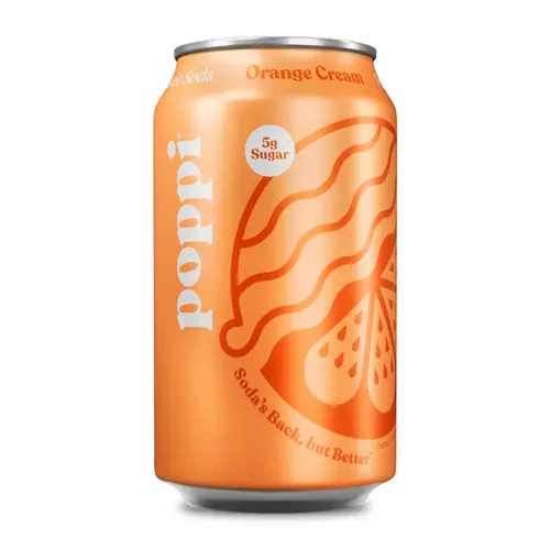 Poppi Orange Cream Prebiotic Soda, 12 oz, 1 Pack Can