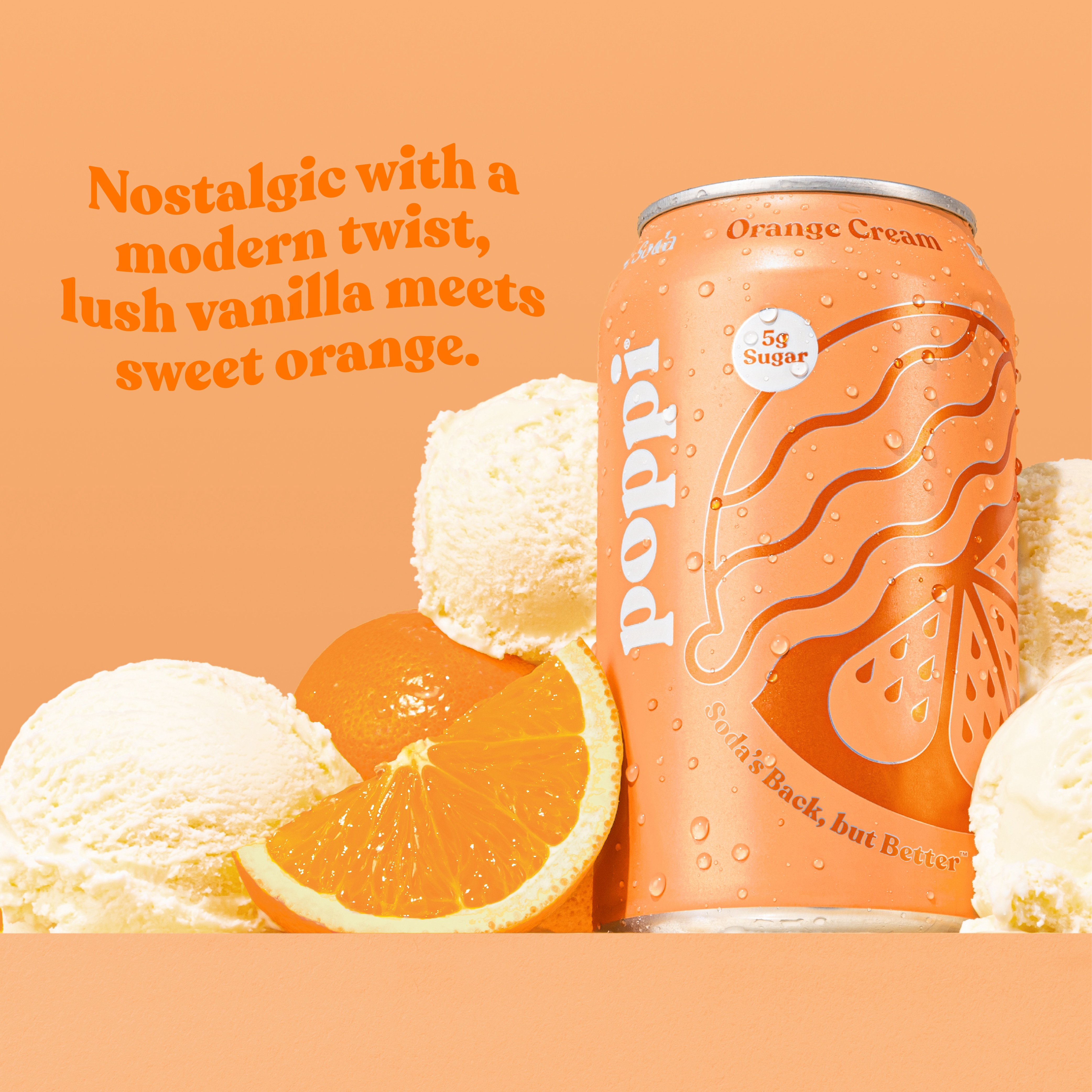 Poppi Orange Cream Prebiotic Soda, 12 oz, 1 Pack Can thumbnail 3