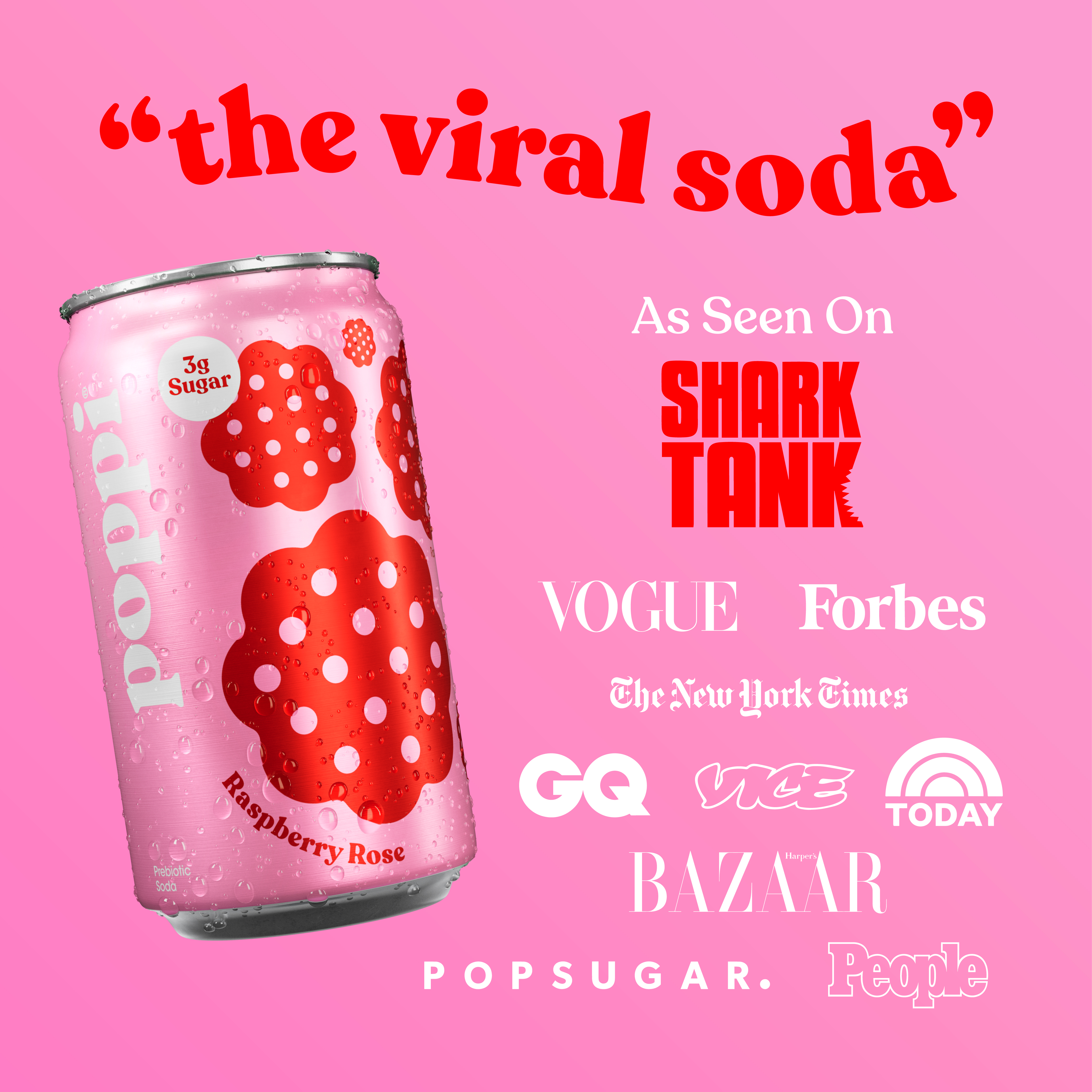 poppi Raspberry Rose 7.5oz Mini Can thumbnail 4