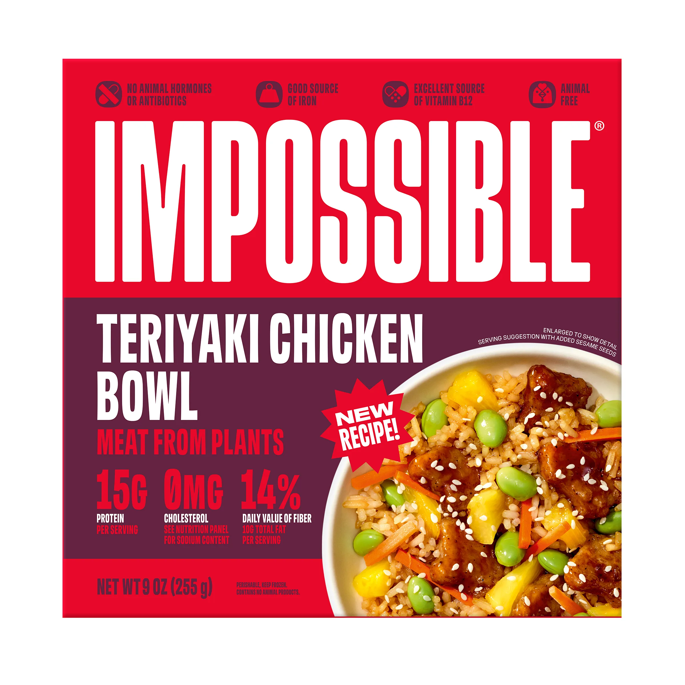 Impossible Bowls, Teriyaki Impossible Chicken, 9oz (Frozen Meal)