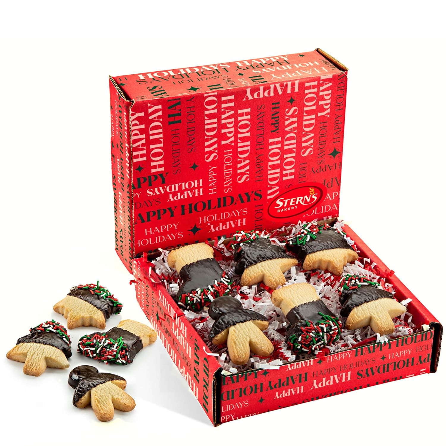 Christmas Cookie Gifts | Holiday Shortbread Cookies | Chocolate Cookies Snowflakes, Christmas Trees, Stocking Stuffers | Nut Fre