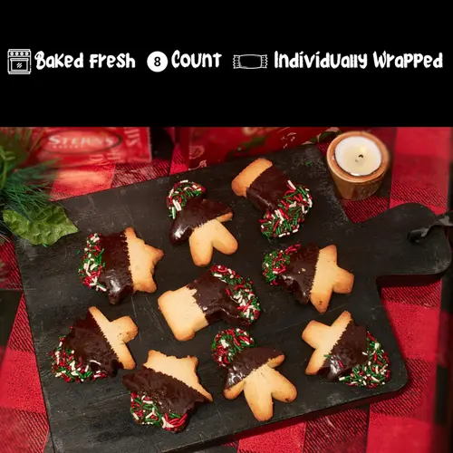 Christmas Cookie Gifts | Holiday Shortbread Cookies | Chocolate Cookies Snowflakes, Christmas Trees, Stocking Stuffers | Nut Fre thumbnail 2