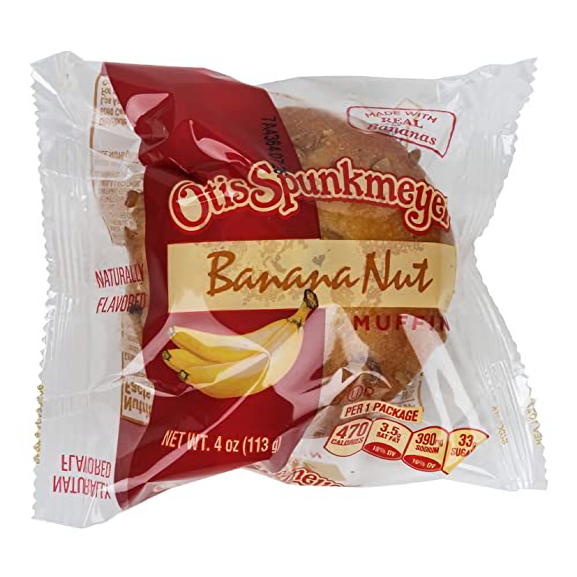 Individually Wrapped Banana Nut Muffins by Otis Spunkmeyer | 4 Ounce | Pack of 12