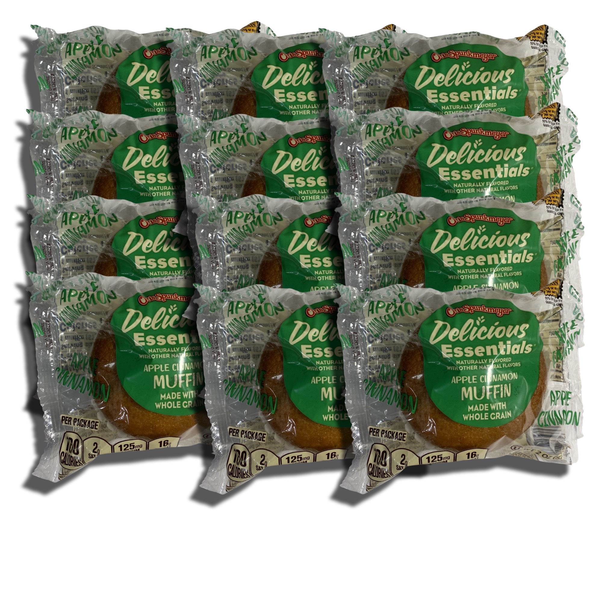 Delicious Essentials Apple Cinnamon Muffins Individually Wrapped   Baked by Otis Spunkmeyer | Value Pack of 12