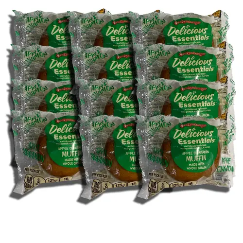 Delicious Essentials Apple Cinnamon Muffins Individually Wrapped   Baked by Otis Spunkmeyer | Value Pack of 12
