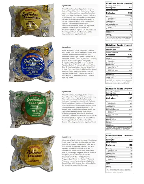 Delicious Essentials Apple Cinnamon Muffins Individually Wrapped   Baked by Otis Spunkmeyer | Value Pack of 12 thumbnail 2