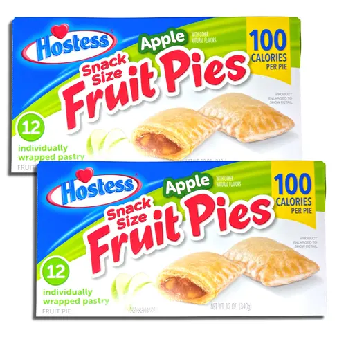 Hostess Snack Size 100 Calorie Mini Fruit Pies | 12 Count Box | Apple & Cherry Combo | Pack of 4 thumbnail 2