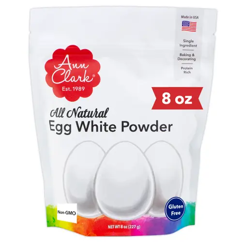 Ann Clark All Natural 100% Egg White Powder Made in USA, 8 oz.