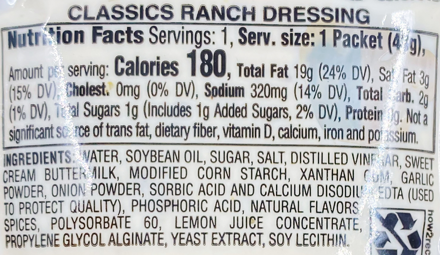 Hellmann's Classic Ranch Dressing 1.5 oz. Packet | No Artificial Color or Flavor | 12 pack thumbnail 3