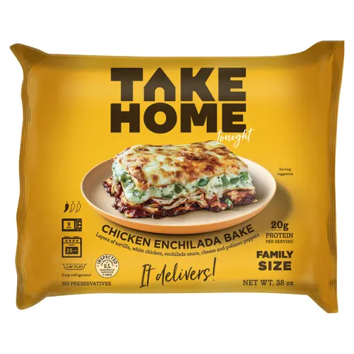 Take Home Tonight Chicken Enchilada Bake, Family Size, 38 oz, Refrigerated thumbnail 4