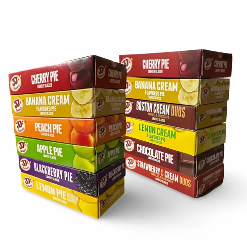 JJ's Bakery Glazed Pie Ultimate Cream & Fruit Variety Pack 4 Oz Individually Boxed | Pack of 12