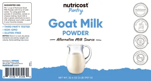 Nutricost Goat Milk Powder 2 LB Unflavored - Gluten-Free, Non-GMO thumbnail 2