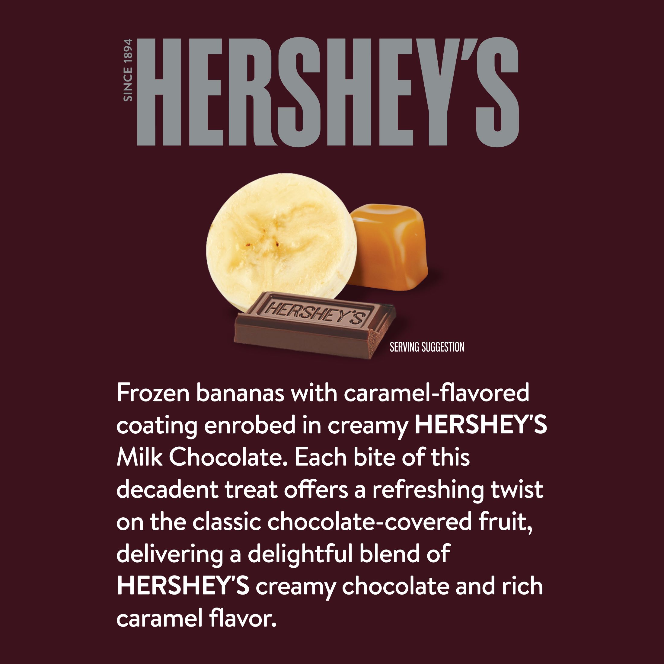 HERSHEYâ€™S Milk Chocolate & Caramel Banana, 8 oz. (Frozen) thumbnail 3